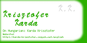 krisztofer karda business card